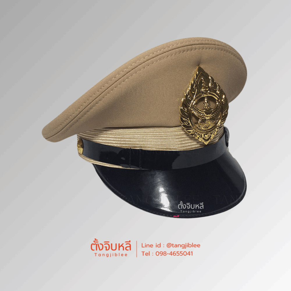 Alternative view of หมวกหม้อตาลกากีหน้าครุฑ ผู้ชาย