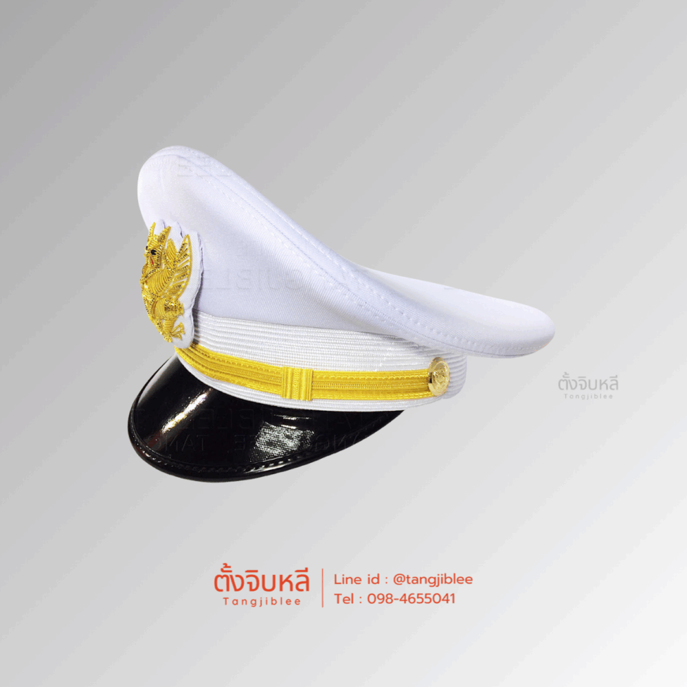 Alternative view of หมวกข้าราชการ สีขาว ครุฑ ผู้ชาย