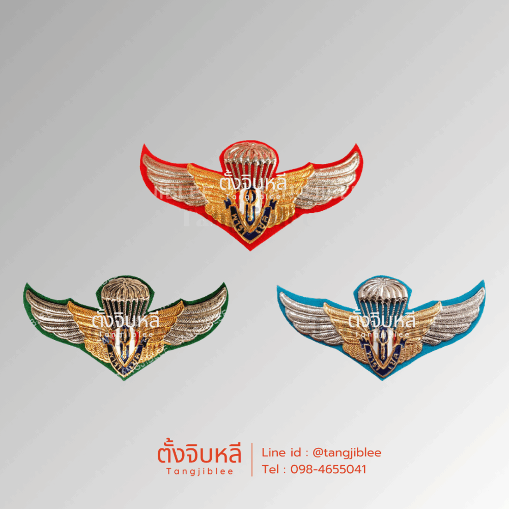 ปีกร่มพาราเซล สีเขียว,สีแดง และสีฟ้า