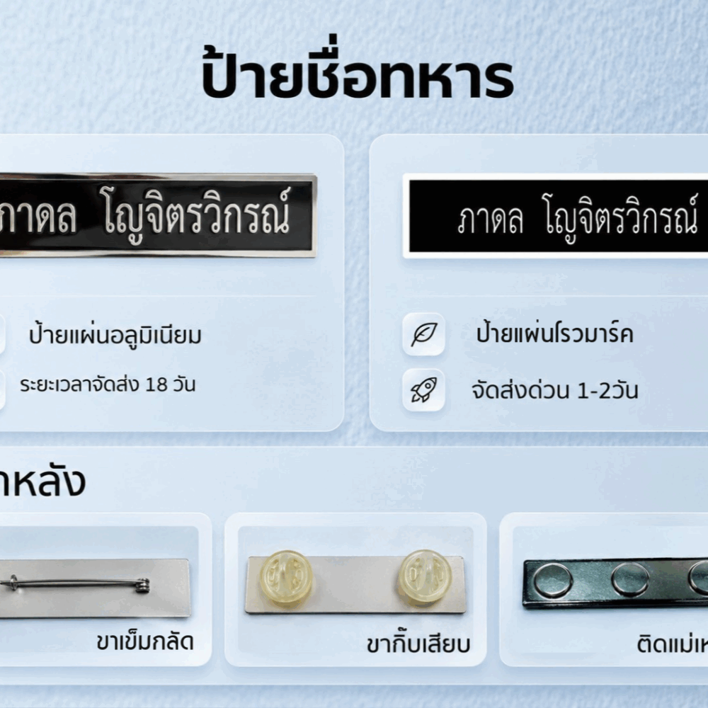 สั่งทำป้ายชื่อทหาร