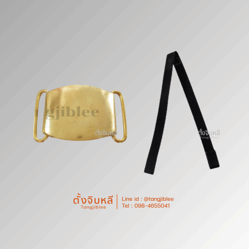 หัวเข็มขัดสีทอง แบบเกี่ยว และสาย