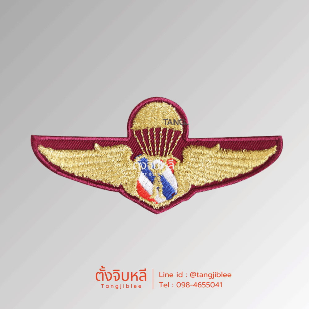 ปีกโดดร่มตำรวจชั้น 3 อาร์มผ้า