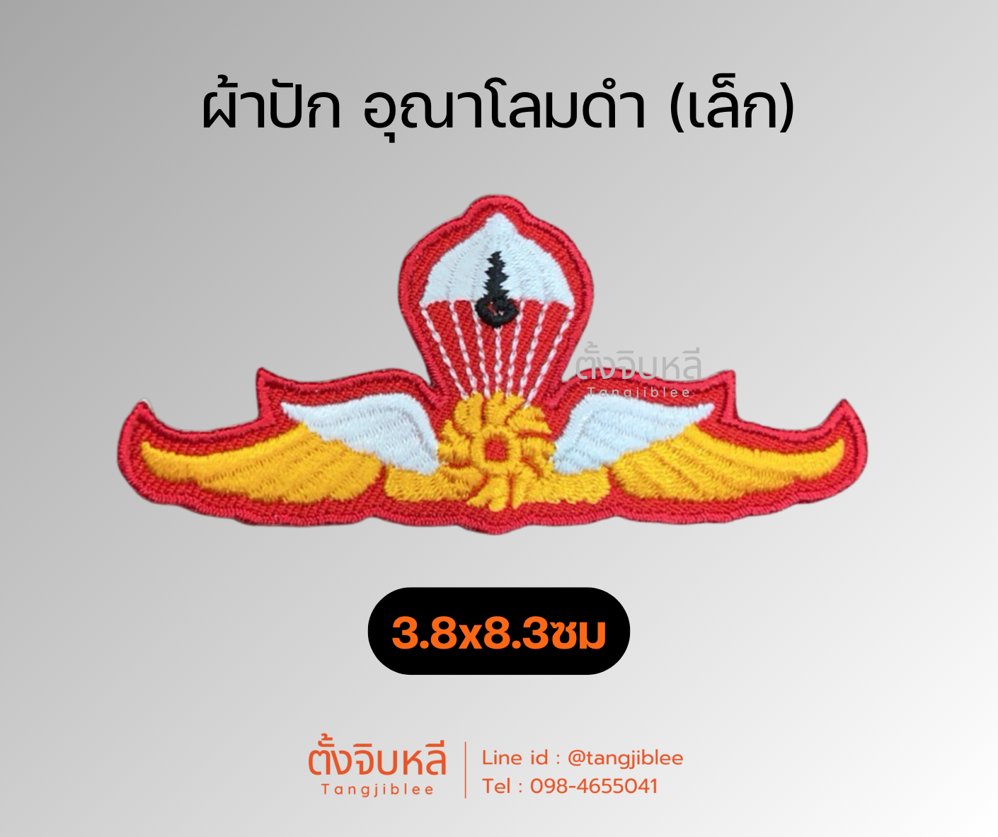 ปีกอาร์มโดดร่มมวลชนสัมพันธ์ งานปักผ้า 1