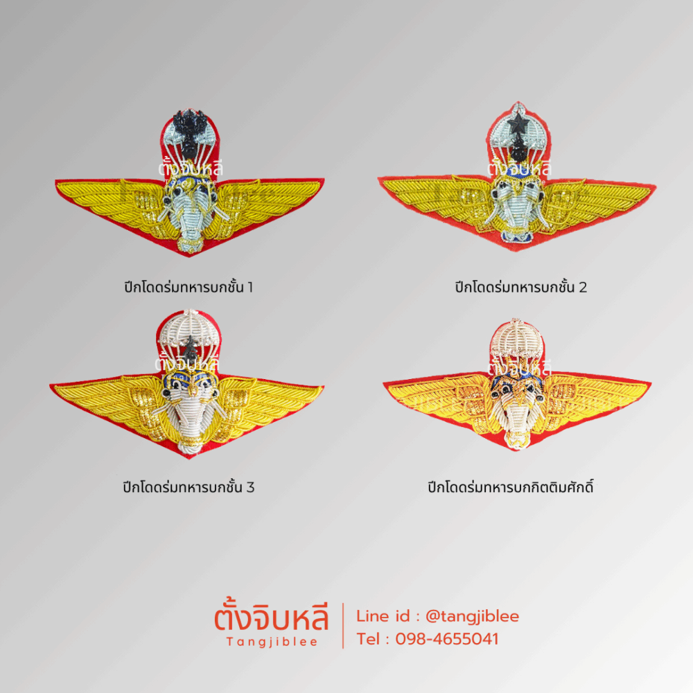 ปีกร่มทหารบกช้างเอราวัณ แบบดิ้น