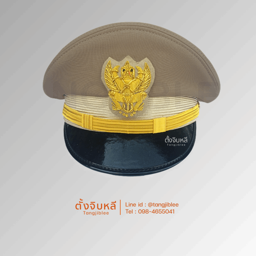 หมวกกากีหน้าครุฑดิ้น ผู้ชาย