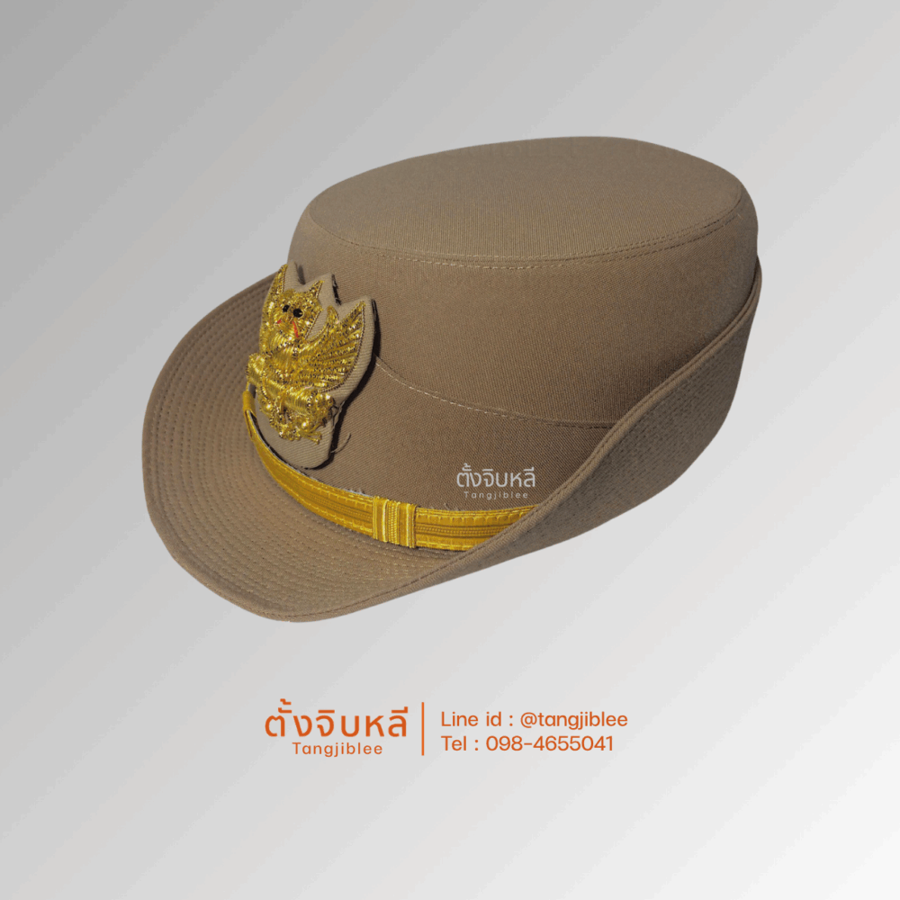 Alternative view of หมวกกากี หน้าครุฑดิ้น หญิง