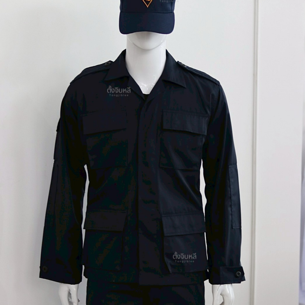 Alternative view of ชุดชรบ. สีกรมท่าผ้าค้อม