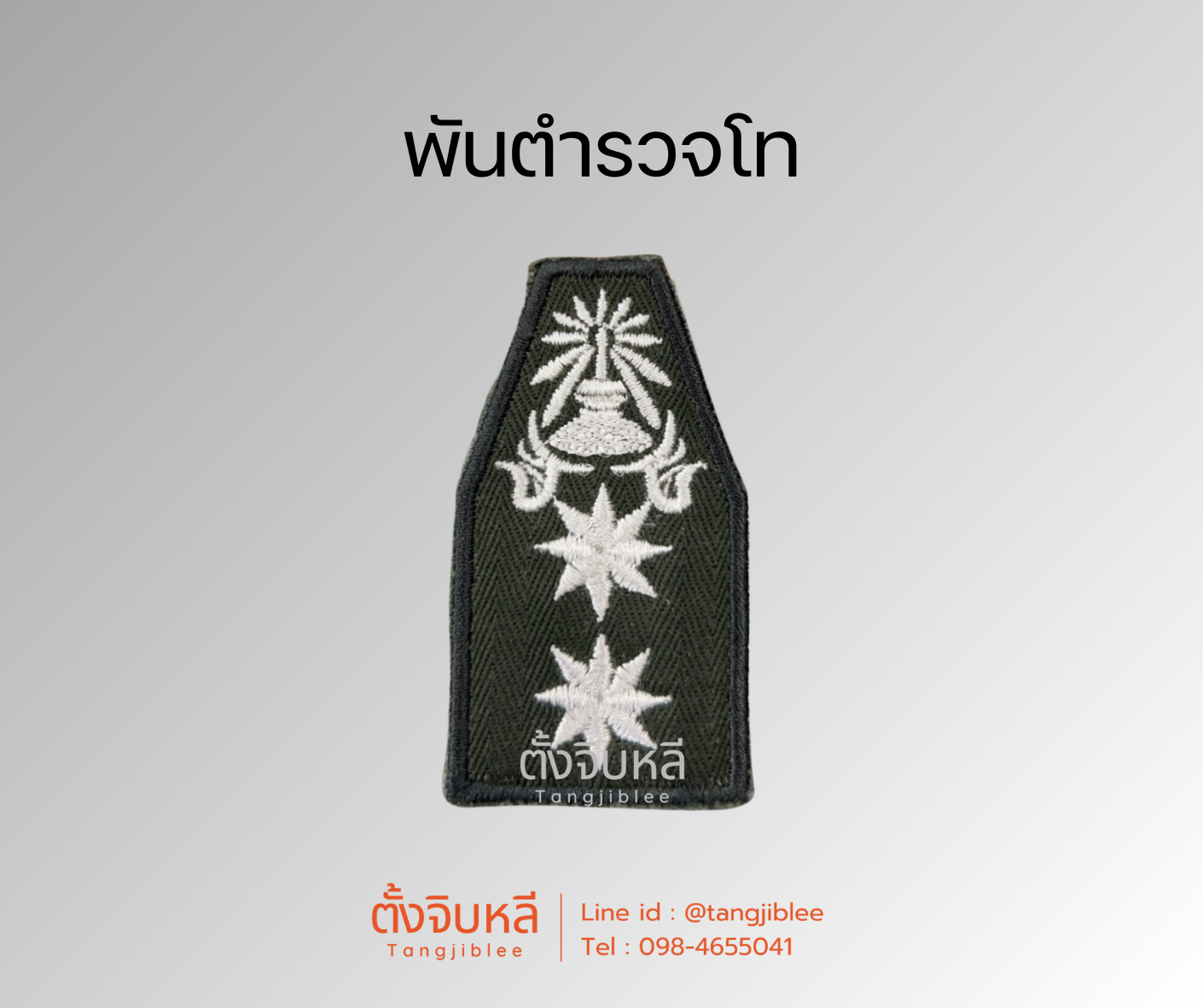 ยศตำรวจ. พื้นเขียวปักขาว (11)