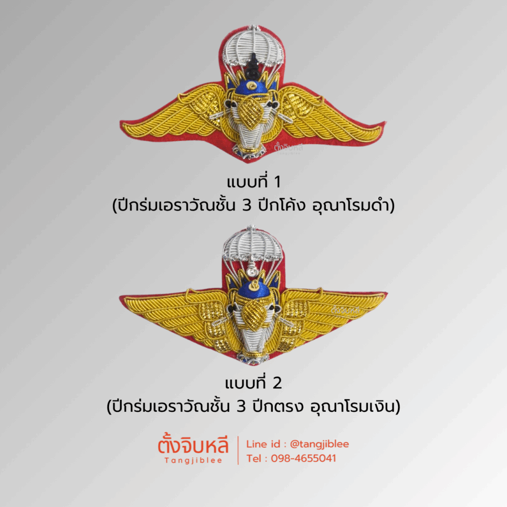 ปีกร่มเอราวัณชั้น 3 ปีกตรง , ปีกโค้ง