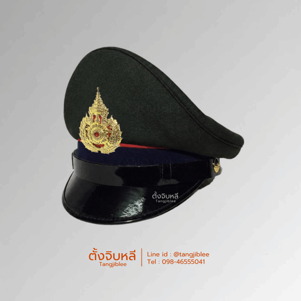 Alternative view of หมวกทหารบกชาย สีเขียว ชั้นประทวน ชุดอ่อน